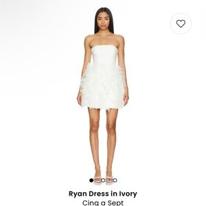 NWT Cinq a Sept‎ Strapless Tulle  Ryan Dress in Ivory size 6 $525
